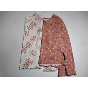 SO Girls Floral Print Long Sleeve Tops Bundle Set Size 7/8